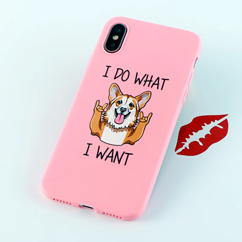 8661-pink Чехол для телефона Corgi s для iPhone Pro 6s 7 8 11 Plus X XS чехол для MAX XR забавная Милая собачья попка Мягкие силиконовые приспособленные аксессуары для задней крышки - Цвет: 8661-pink