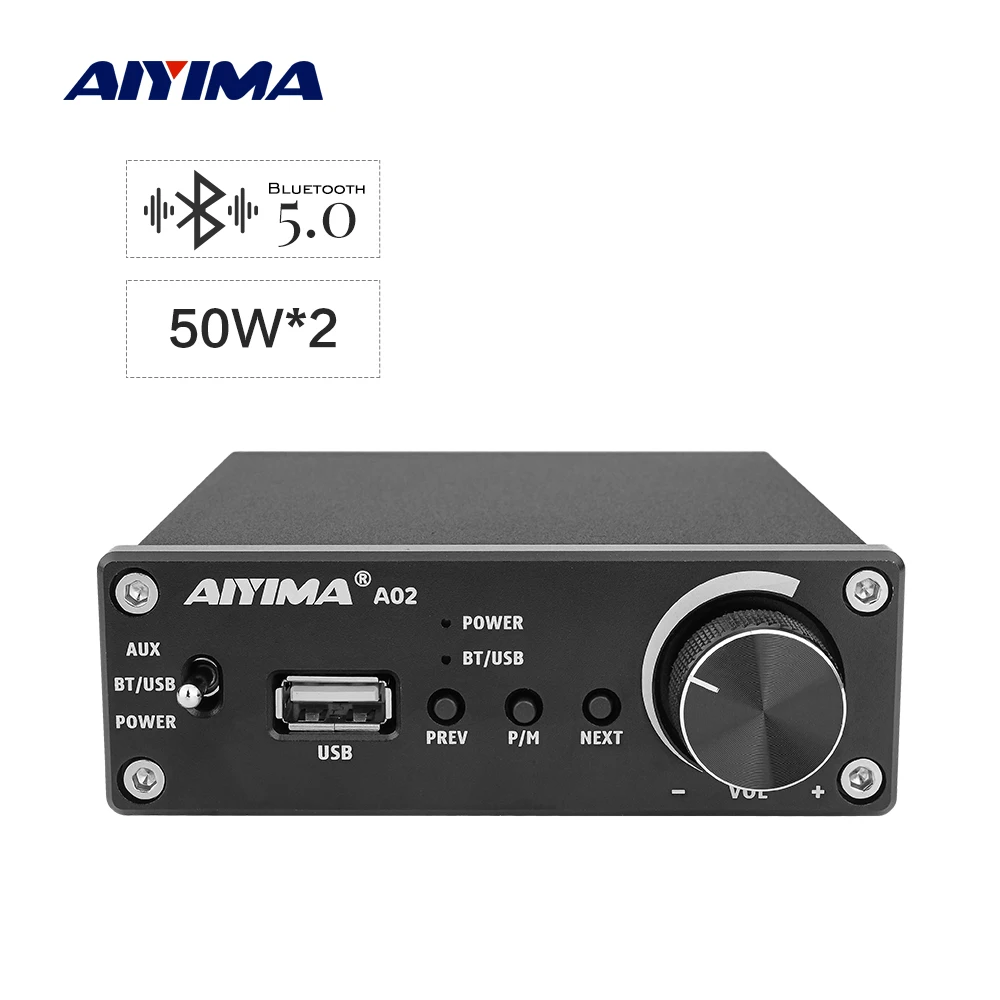 AIYIMA Amplificador Audio TPA3116 Bluetooth 5 0 усилитель мощности стерео цифровой DIY звука 50Wx2