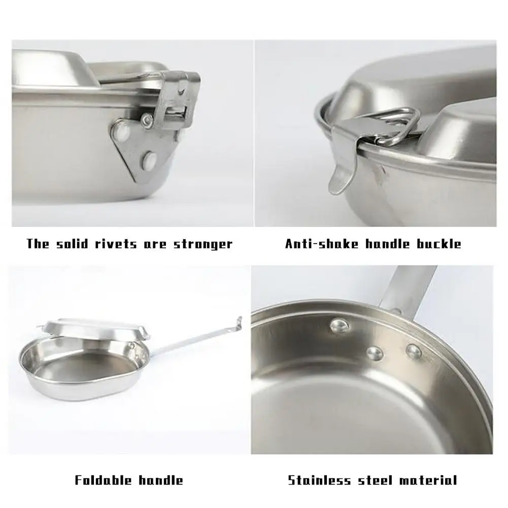 

Stainless Steel Bento Box Lunch Container Outdoor Camping Picnic Salad Bento Box Portable Container Box