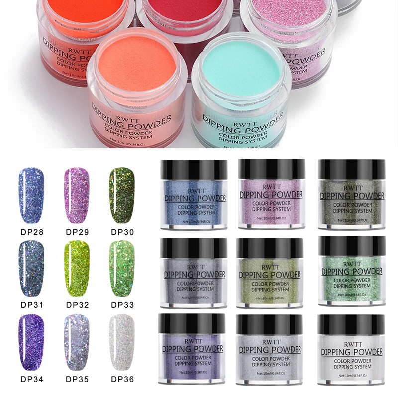 9 флаконов жемчужного цвета для ногтей Пудра цветной яркий блеск натуральный DIY