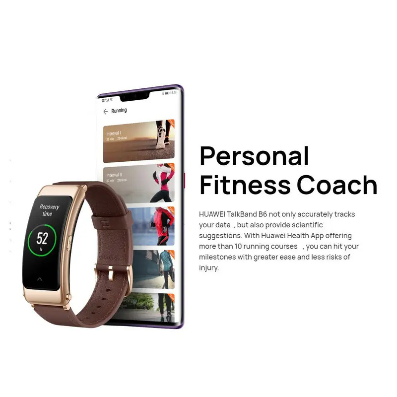 Оригинальный Смарт-браслет Huawei TalkBand B6 Bluetooth 5 2 экран 1 53 дюйма AMOLED процессор Kirin A1