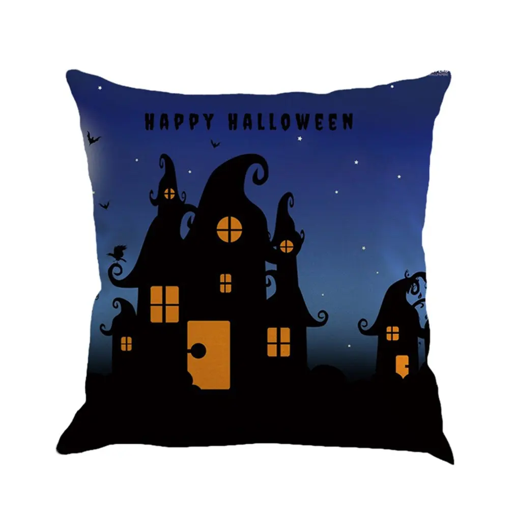 4 узора Хэллоуин Хлопок Лен ткань наволочки цифровой домашний декоративный с