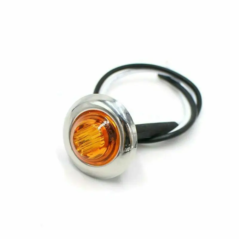 

20pcs Side Marker Lights Amber Base 3LED Stainless steel frame Signal light
