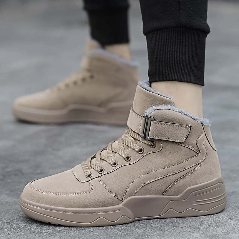Модные мужские зимние кроссовки из хлопка; повседневная мужская обувь; Zapatos De Hombre; мужские высокие кроссовки; мужская теплая обувь; обувь для тренировок