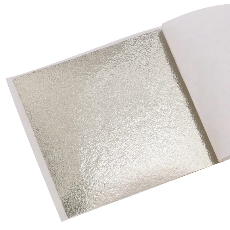 Имитация древнего серебряного листа Тайваньская фольга позолота 100 листов