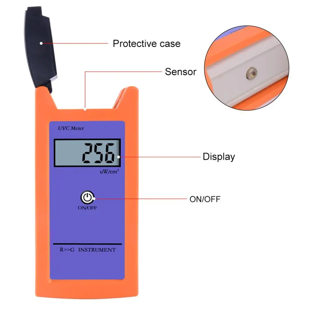 

0.25W Uvc Tester Light Lamp Intensity Uv Tester Uv Irradiance Meter