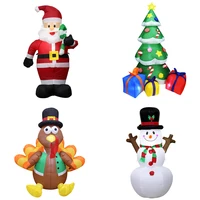 christmas snowman santa christmas tree turkey model with led light inflatable dolls for outdoor 2022 new year decoration navidad