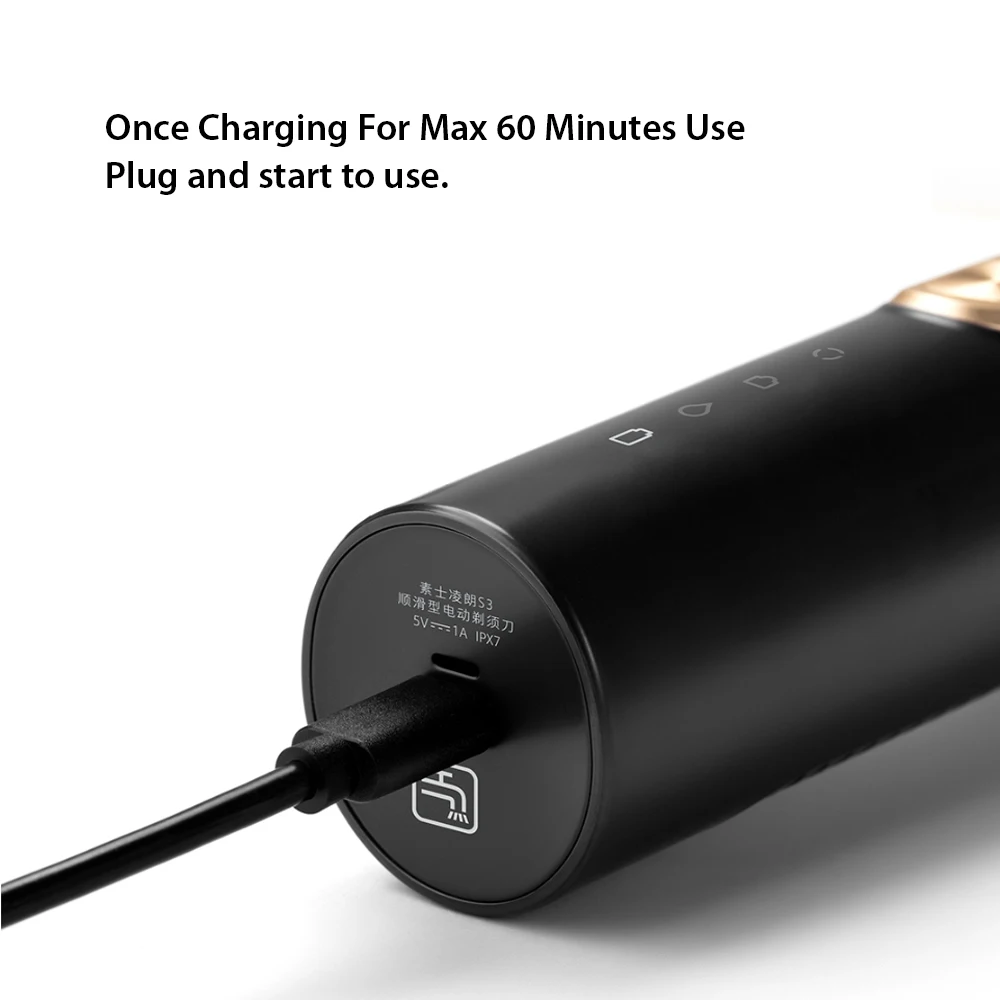 Xiaomi Mijia SOOCAS S3 электробритва для сухого влажного бритья Беспроводная USB перезаряжаемая Водонепроницаемая бритва с 3 режущими головками для мужчин