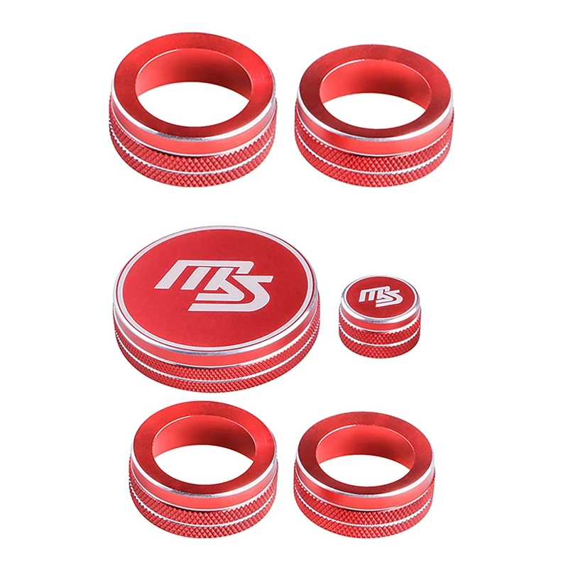 

4Pcs for Mazda 3 2019 2020 2021 Knob Ring Protection Cap Decorative Circle Car Air Conditioning & Multimedia
