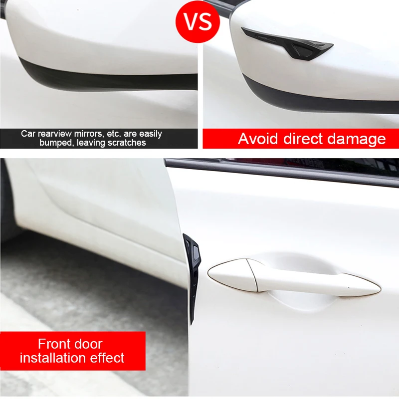 8pcs Car Door Crash Bar Auto Guard Edge Corner Protector Guards Buffer Trim Molding Protection Strip Scratch | Автомобили и