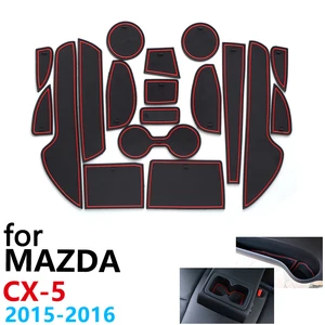 Противоскользящий резиновый коврик для подставки под стакан для Mazda CX-5 Facelift CX5 CX 5 MK1 Restyle 2015 2016, аксессуары, коврик для телефона