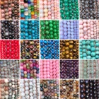 Натуральная бирюза, Лава Howlite, цвет розы, круглые камни, бусины для изготовления ювелирных изделий, рождественский подарок, браслет 4, 6, 8, 10, 12 мм