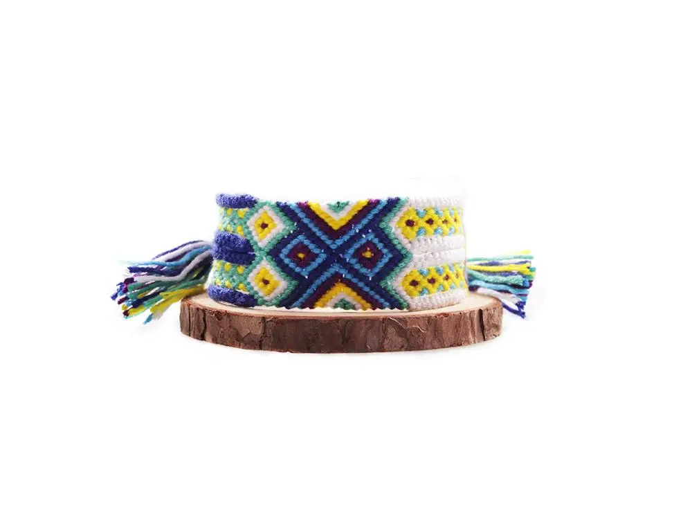 Летние плетеные браслеты дружбы ручной работы в богемном стиле с завязками