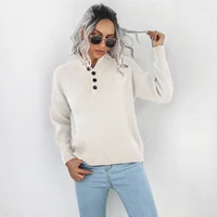 dazzle ages new%c2%a0autumn winter women pullover sweater knit long sleeves fashion casual solid loose buttons female clothes