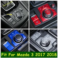 lapetus electronic parking brake center console multimedia button metal red blue silver cover trim for mazda 3 2017 2018