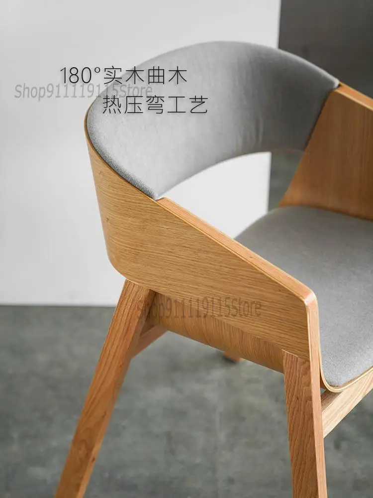 Customized Nordic Personalized Creative Designer Dining Chair Simple Modern Net Red Fashion Solid Wood Desk Home Back Book |