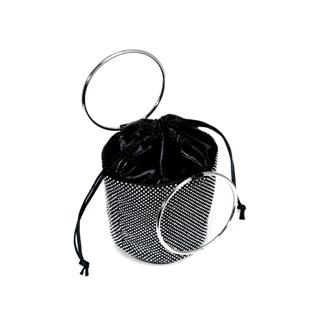 Женские вечерние сумки YINGMI серебристые черные золотистые атласные свадебные с