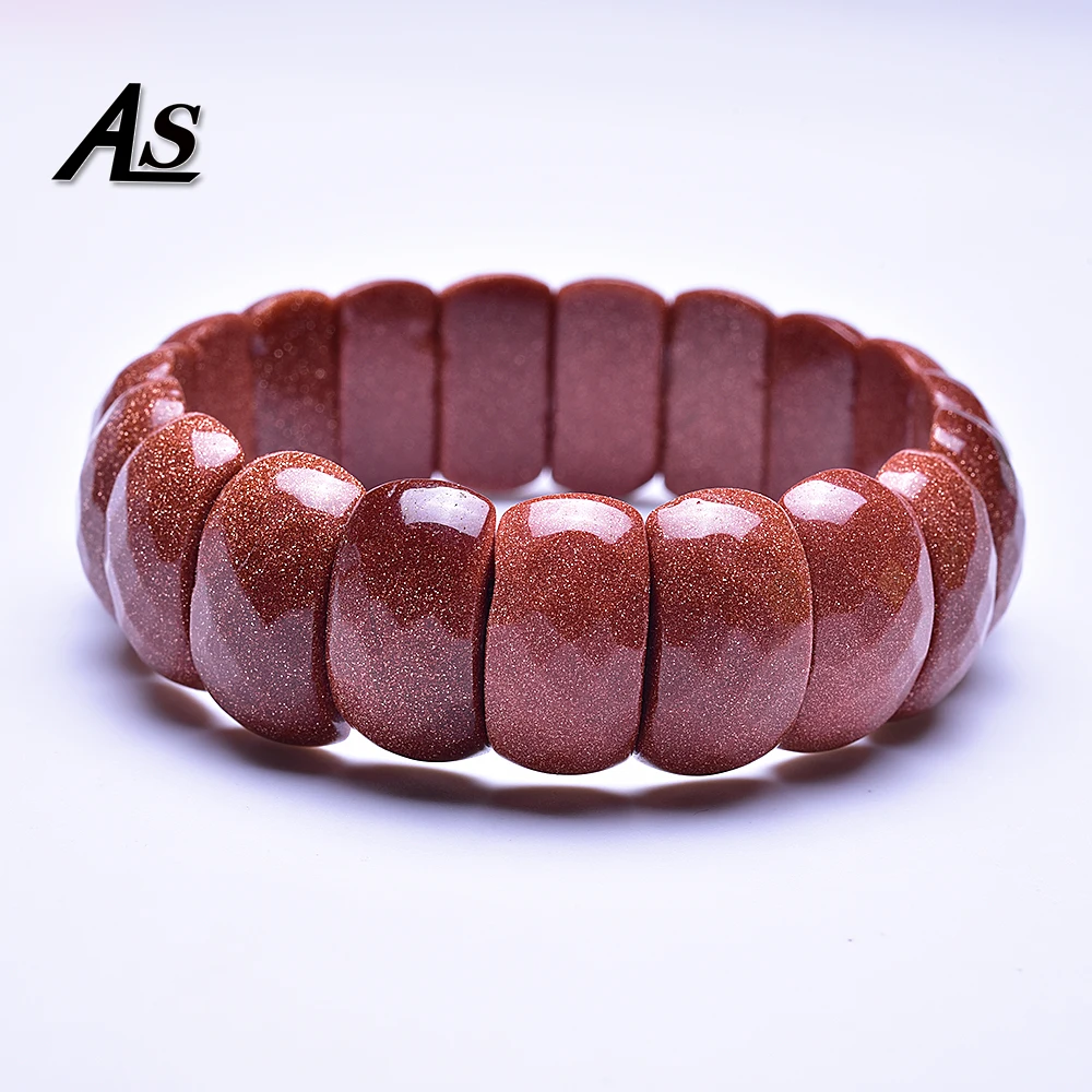 Новинка 2019 браслеты-обручи Asingeloo из натурального камня с золотым песком