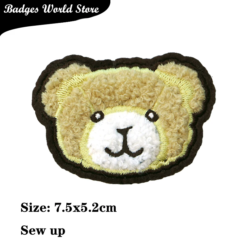 Мультфильм декоративная заплатка медведь кошки панды лисы значок вышитой