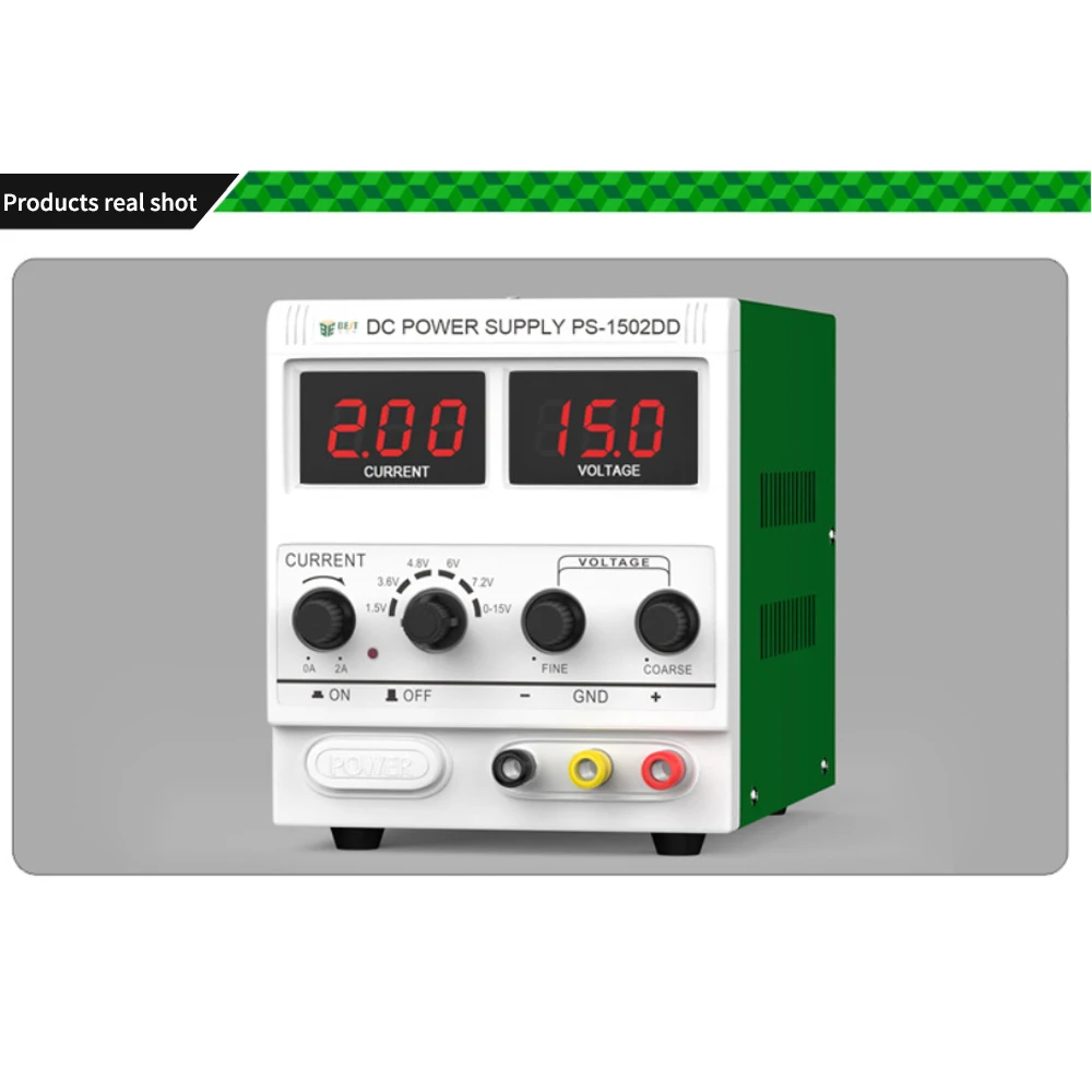 BST 1502DD цифровой дисплеем Постоянного тока источника питания метр 15V 2A