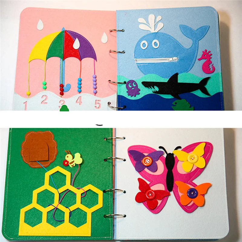 DIY наборы ремесел тихие книги забавная тема дорожного движения книга из ткани