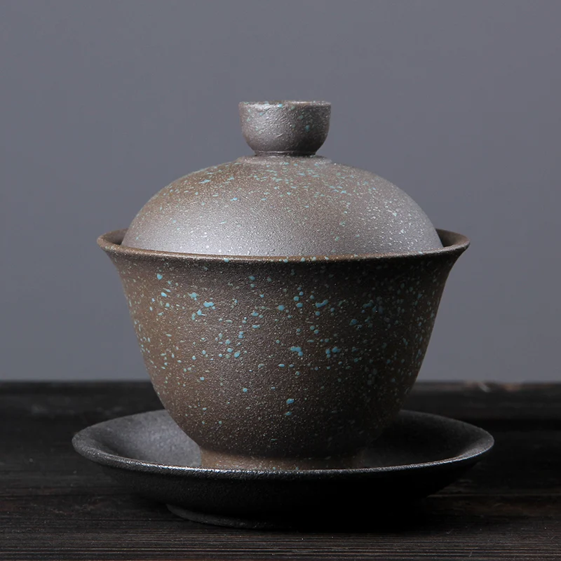 210 мл черный дзен японский стиль керамическая грубая керамика Gaiwan чайный набор