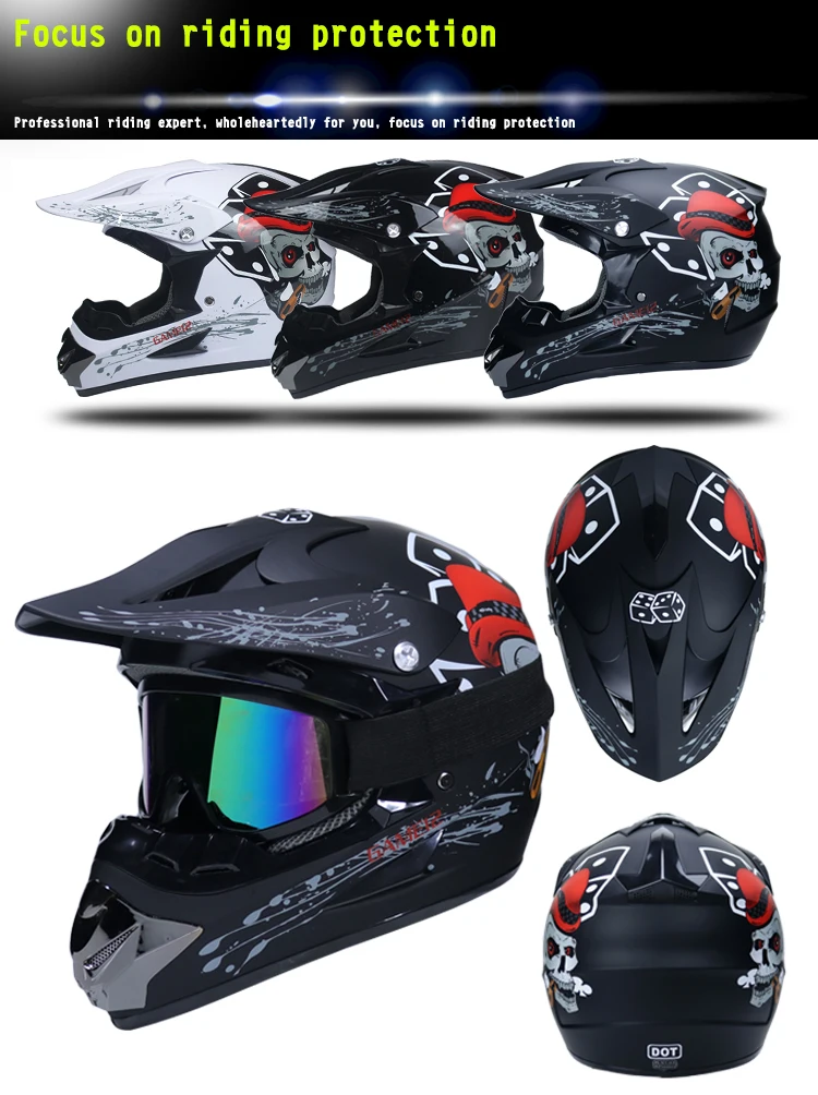 MSUEFKD Полнолицевой мотоциклетный шлем Cross capacete мотокросса внедорожный ATV MTB горные гонки Casco DOT утвержден