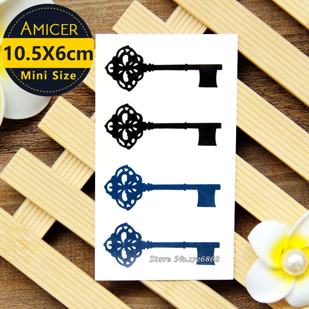 

Waterproof Temporary Tattoo Sticker 10.5*6 cm key Tattoo Water Transfer Fake Tattoo Flash Tattoos For Men Women #331