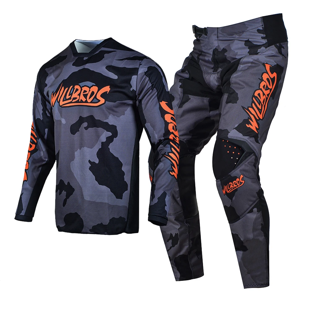 

Комплект одежды для мотокросса MX, трикотажные брюки, костюм для мотокросса Willbros, защита для езды по бездорожью, для горных велосипедов, BMX DH, ...