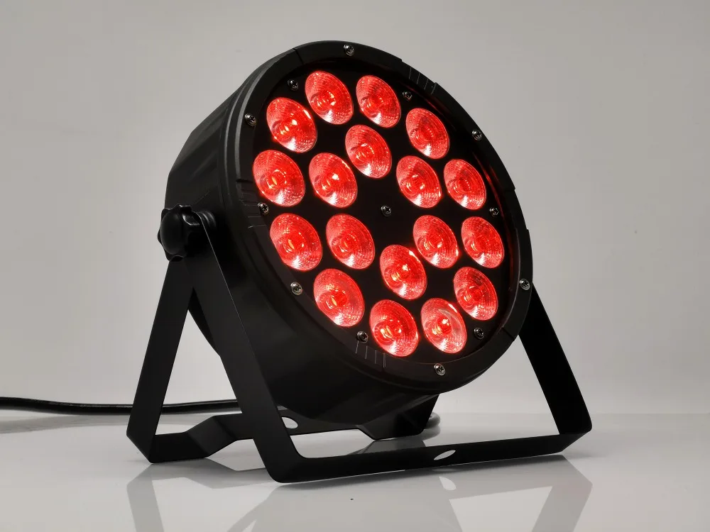 Большой объектив 18x12 вт led par светильник rgbw 4 в 1 dmx512 пластиковые par светильник профессиональный сценический свет dj светильник