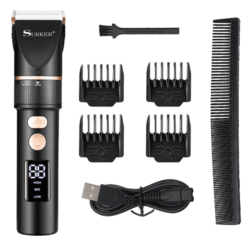 Профессиональная беспроводная мощная машинка для стрижки волос с