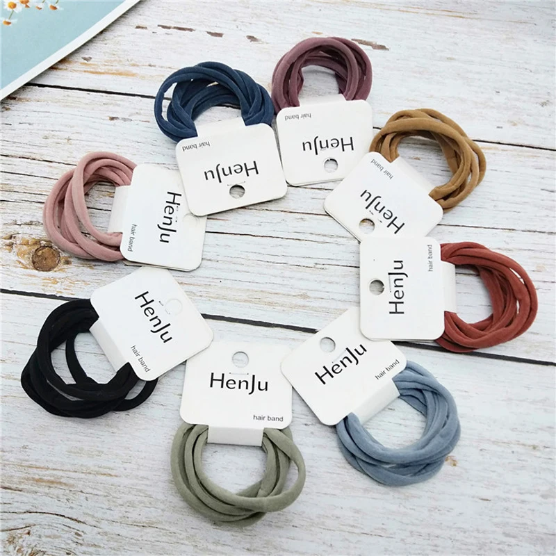 6 шт./компл. новый девочек Цветные волосы кольцо резинки для волос хвост держатель