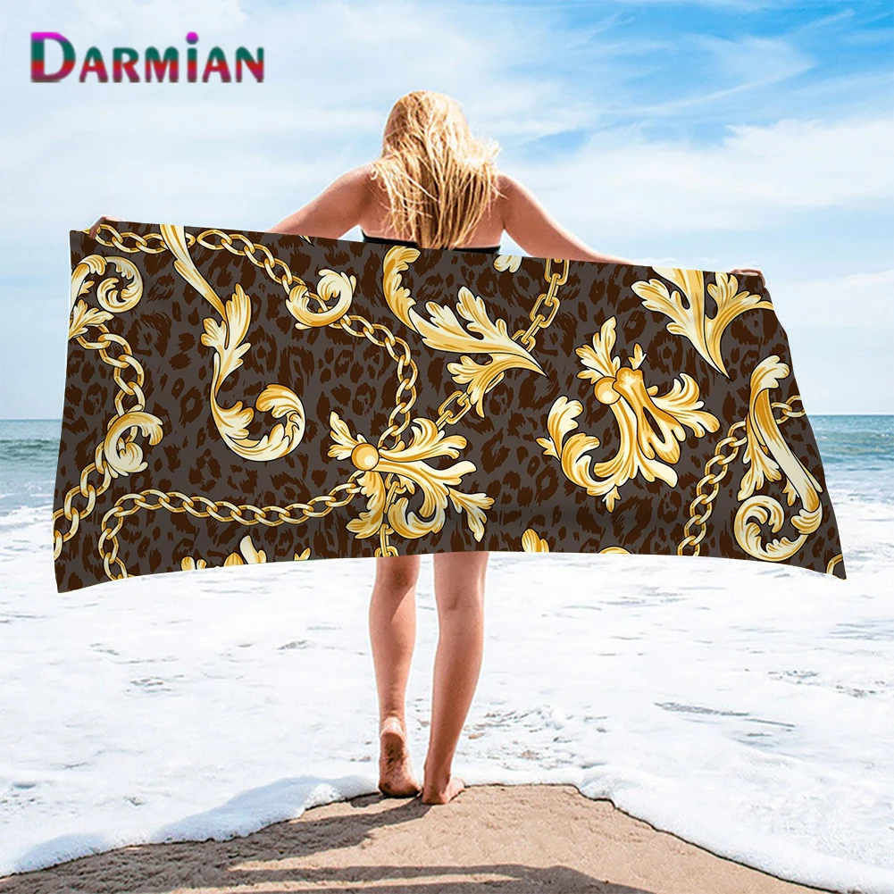 

DARMIAN 2021 Fashion Luxury Design Travel Towels for Adults Kids Home Bath Face Hair Quick Dry Towels Soft Beach Absorbent Towel