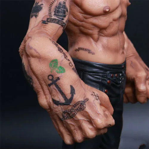 

12"Popeye 1/6 FIGURE The Sailor Resin Statue Realistic TATTOO BODY Ver. In Stock A Best Price