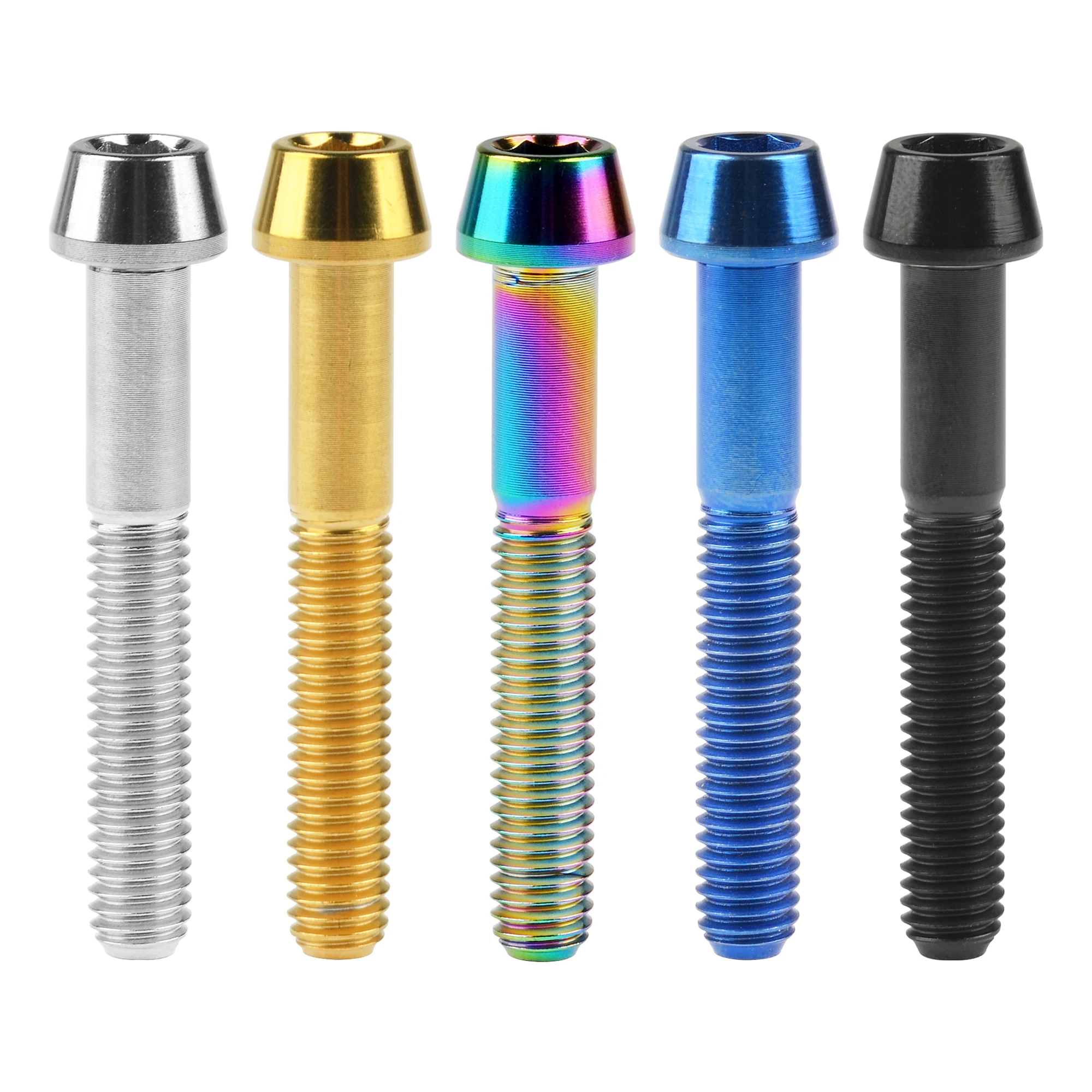 

Xingxi 4PCS Titanium Bolt M6x40mm Allen Head Headset Stem Top Cap Screw for Bike