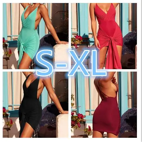 

Женское вечернее платье на бретельках, голубое облегающее платье без рукавов с открытой спиной и глубоким V-образным вырезом, лето 2022