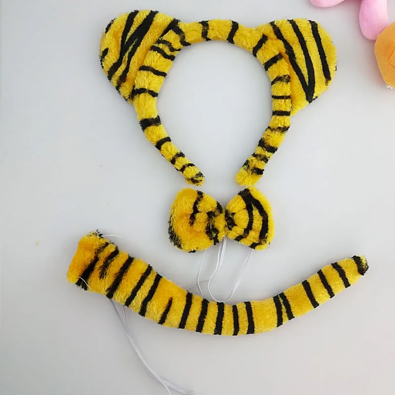 Animal Tiger Girl Cosplay Headband Tutu Skirt Tie Tail Set Kids Children Party Props Costume Halloween Christmas | Тематическая