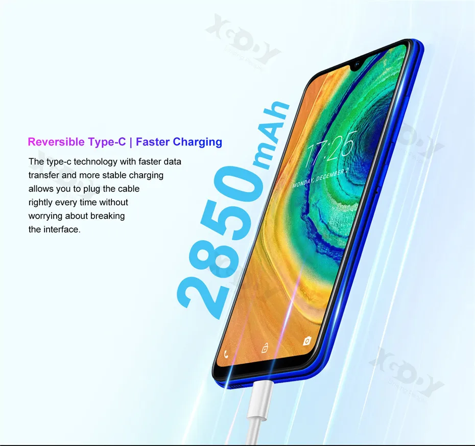 XGODY mate 30 4G смартфон Android 9,0 6,2" экран капли 3G 32G MTK6737 четырехъядерный 8 Мп 2850 мАч разблокировка лица ID мобильный телефон
