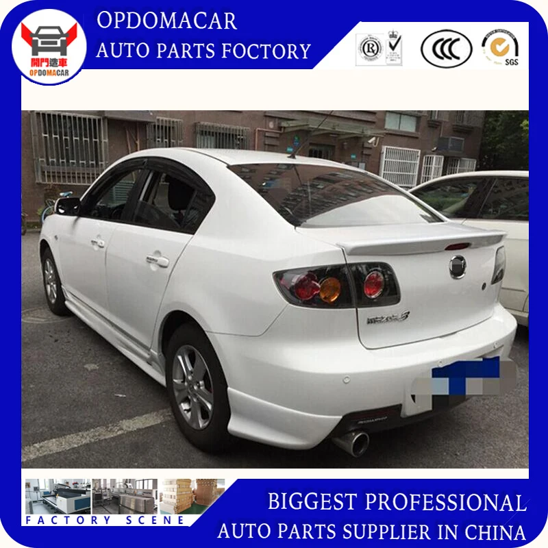 Горячая Распродажа праймер ABS черного и красного цвета задний спойлер для Mazda 3 M3