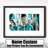 personalised name word art diamond painting movie character poster diamond embroidery wall art anime hero gift home decor