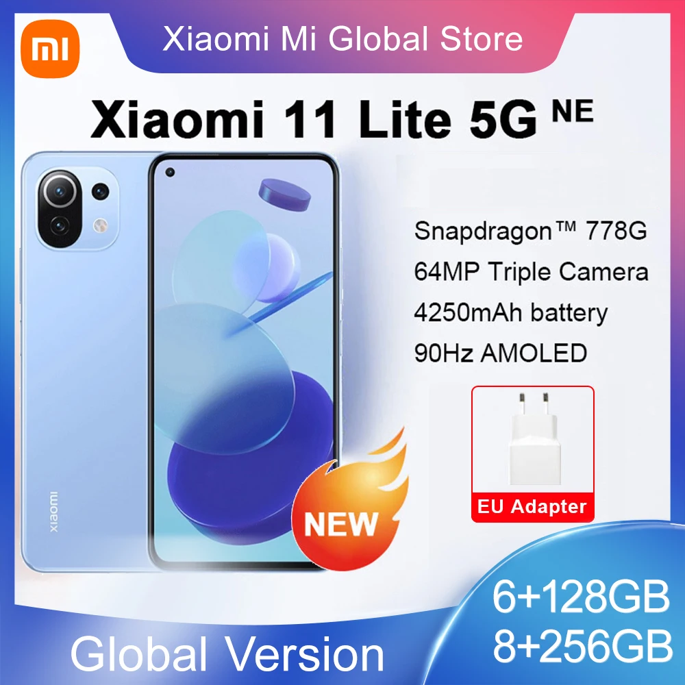 

Смартфон Xiaomi 11 Lite, 128 Гб/256 ГБ, Snapdragon 778G, 6,55 дюйма, AMOLED, 8 ядер, 90 Гц, 64 мп, 33 Вт, быстрая зарядка