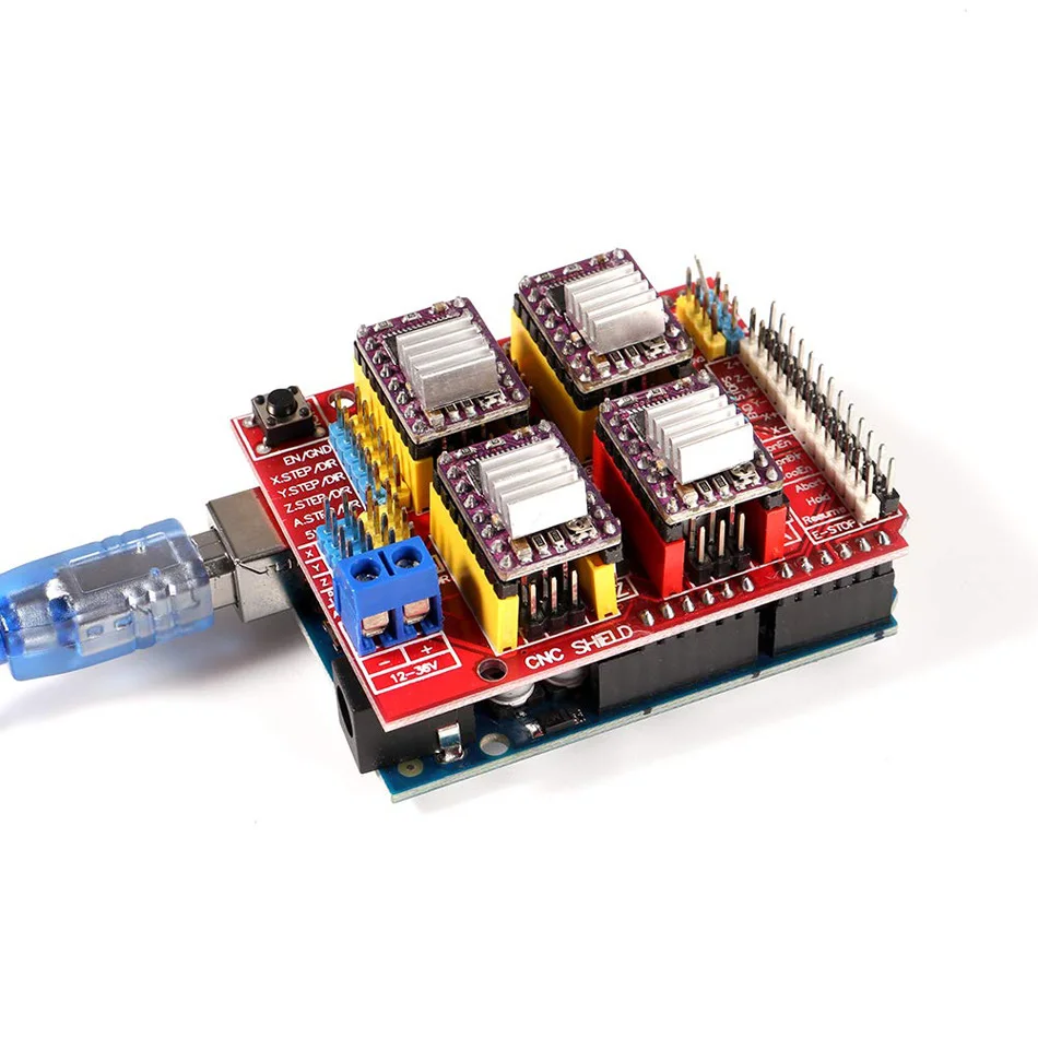 Aokin 4 шт. RAMPS 1 механический переключатель Endstop + CNC щит V3.0 Джемперы DRV8825 A4988 GRBL