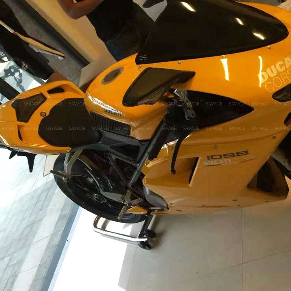 Для DUCATI 848 1098 1198 S/R Танк тяга Подушка Нескользящая Наклейка мотоцикл сторона