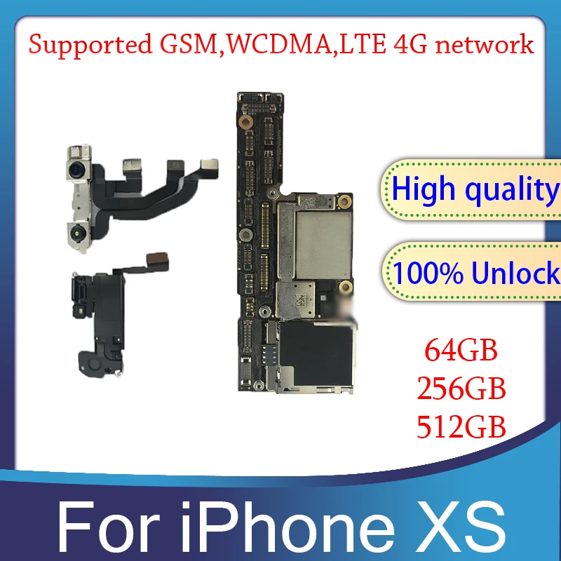 Чистая логическая плата iCloud для iPhone XS материнская с распознаванием лица