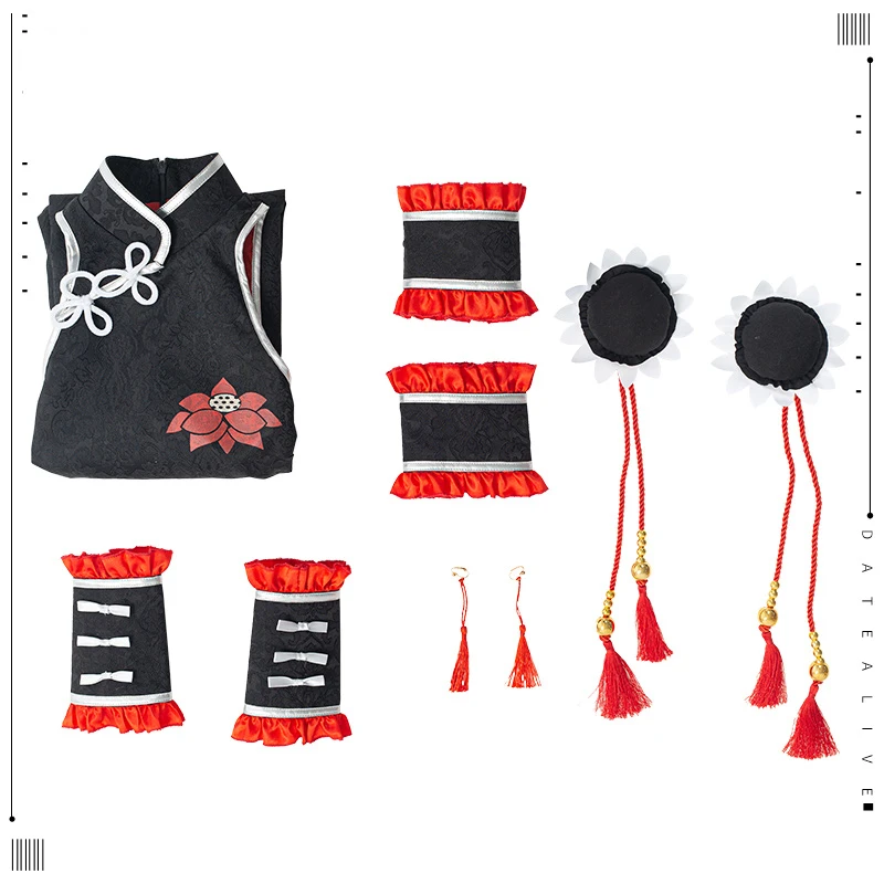 Женский костюм токисаки Куруми из аниме свидание Чонсам для косплея на Хэллоуин