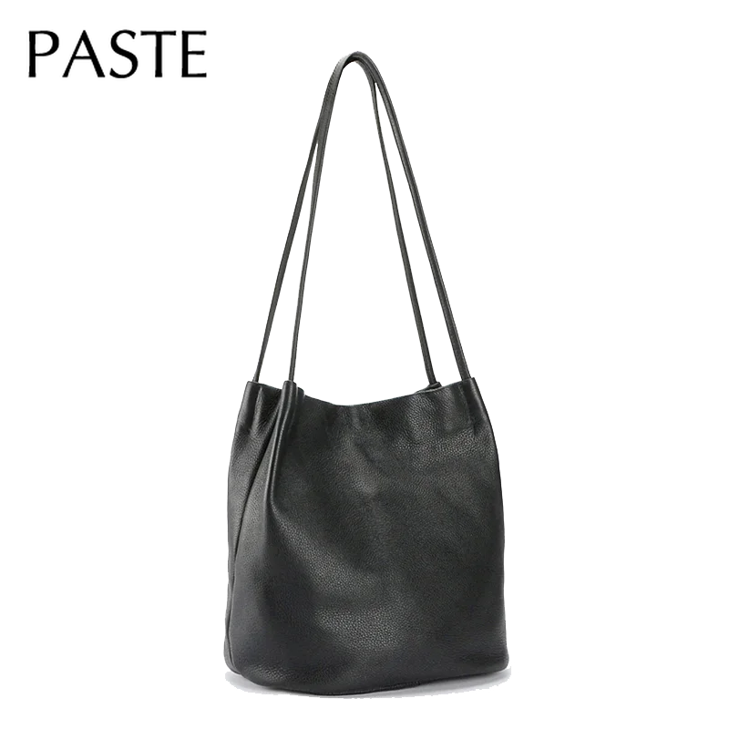Простая женская сумка ведро супер качество коровья кожа дамские ручные сумки 100%