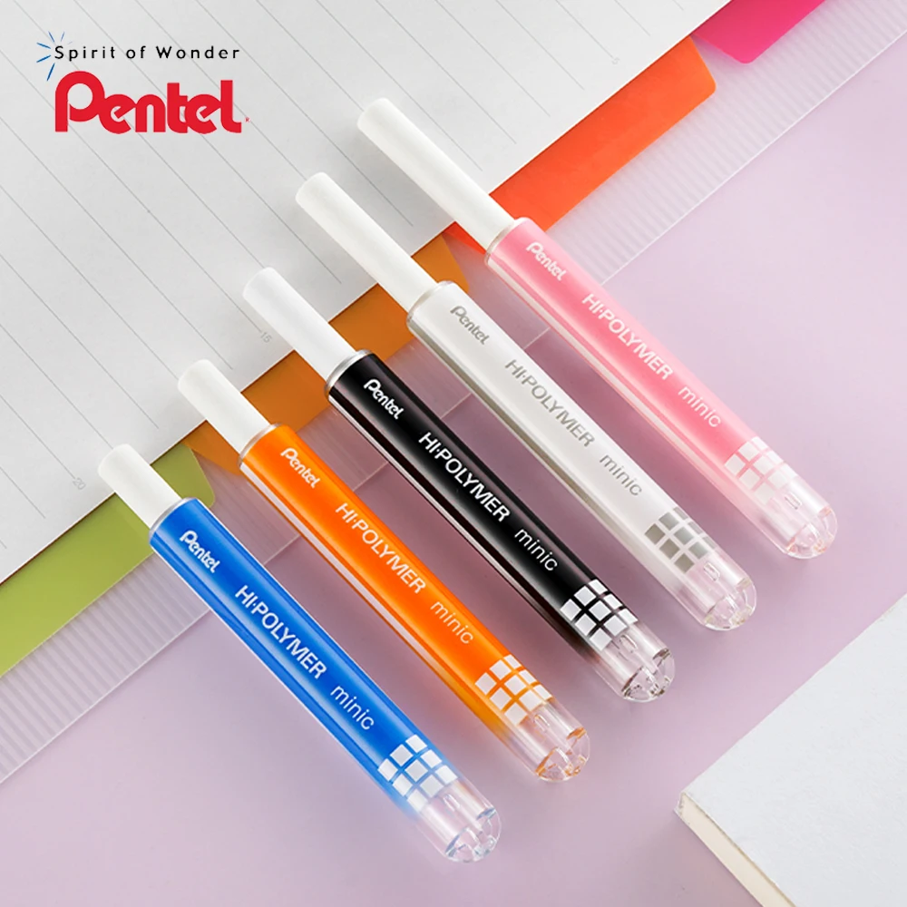 Мини губная помада Pentel ZE82 выдвижная со сменным сердечником для стирания без ПВХ|Ластик| |