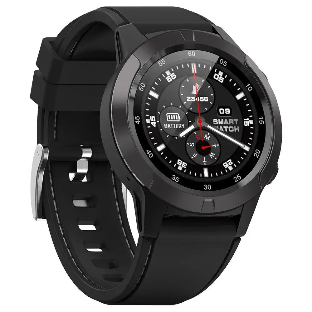 black Makibes M4 умные часы для мужчин компас gps Smartwatch многоязычные IP67 водонепроницаемый монитор сердечного ритма часы напоминание о вызове сообщения - Цвет: black