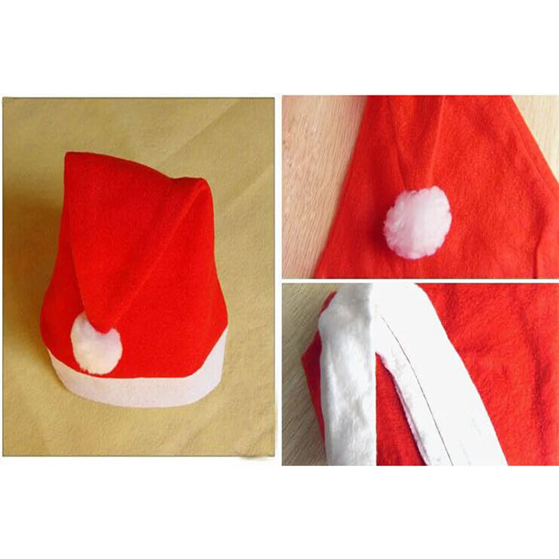 Новый Рождество красного цвета Классический Санта Шапки традиционные шапка