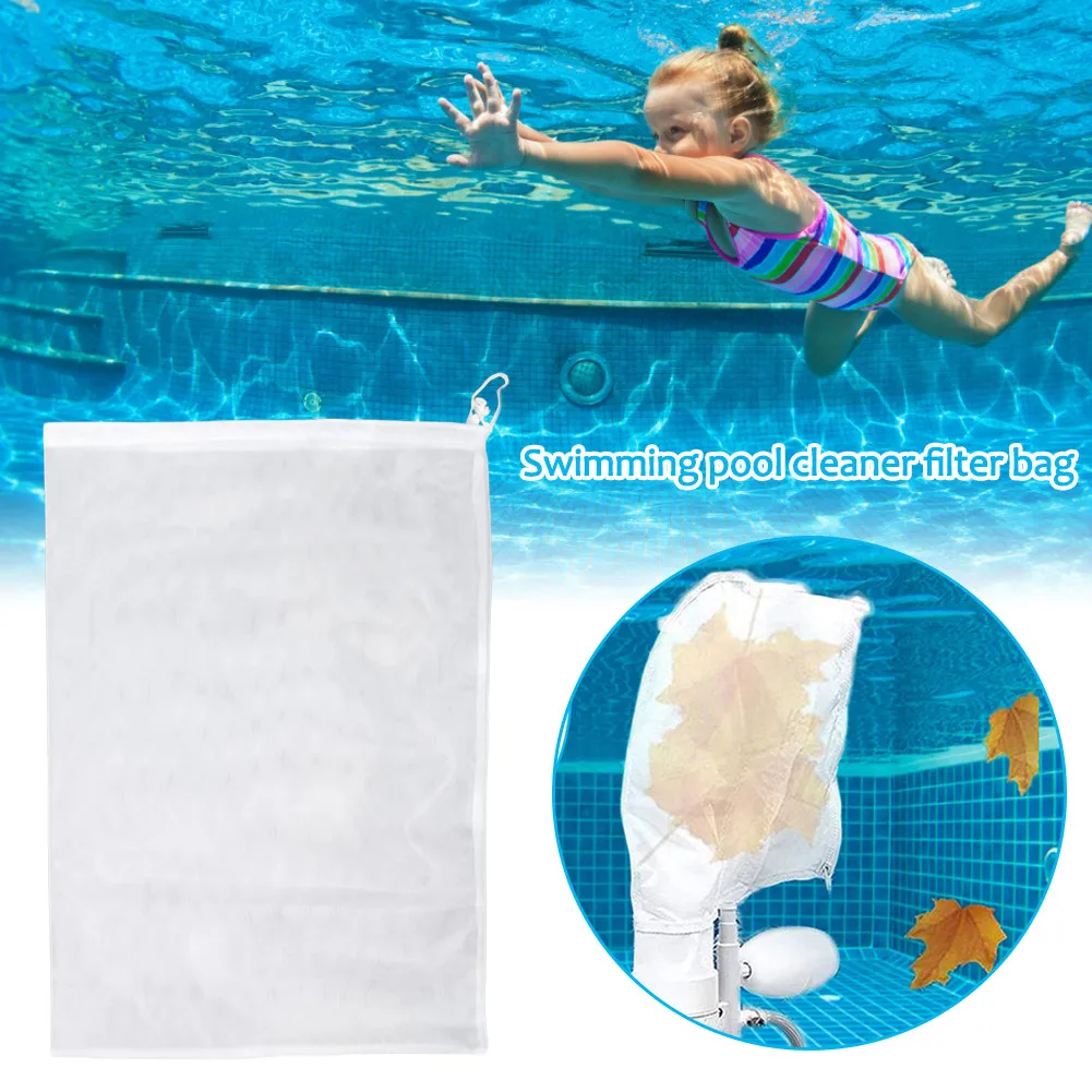 

3PCS 24x16in Fine Mesh Bag Pull-and-Lock Cord Vacuum Pool Cleaner Fits All-Purpose Bag For Leaf Eaters Leaf Gulper Intelligent